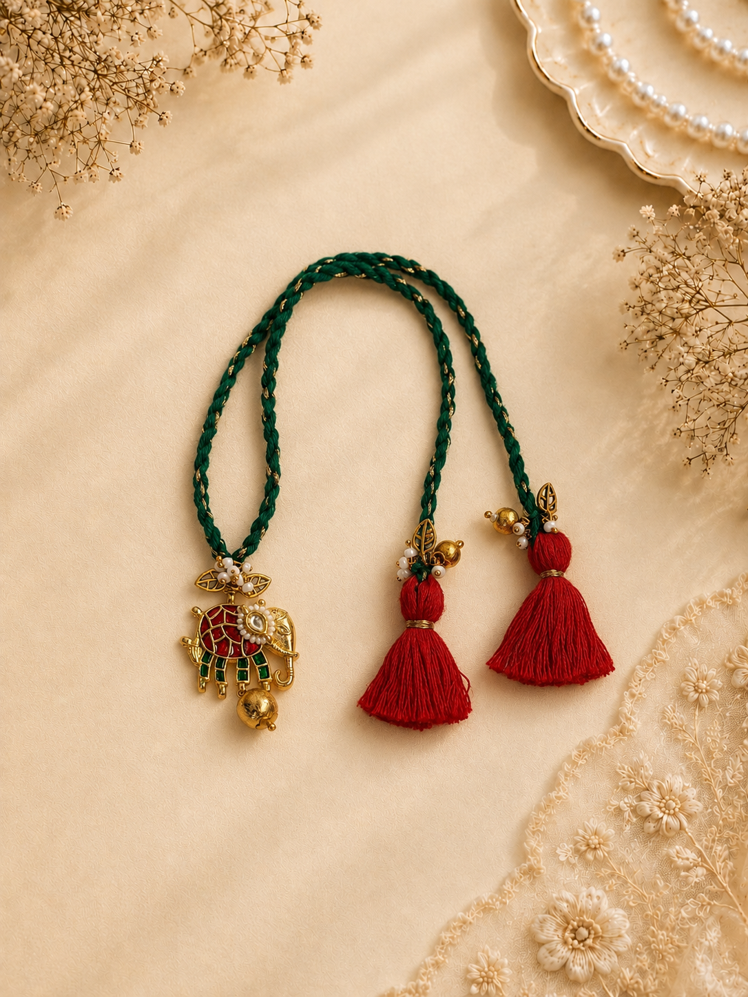 Elephant Charm Bhabhi Rakhi - Designer Lumba Gift Online
