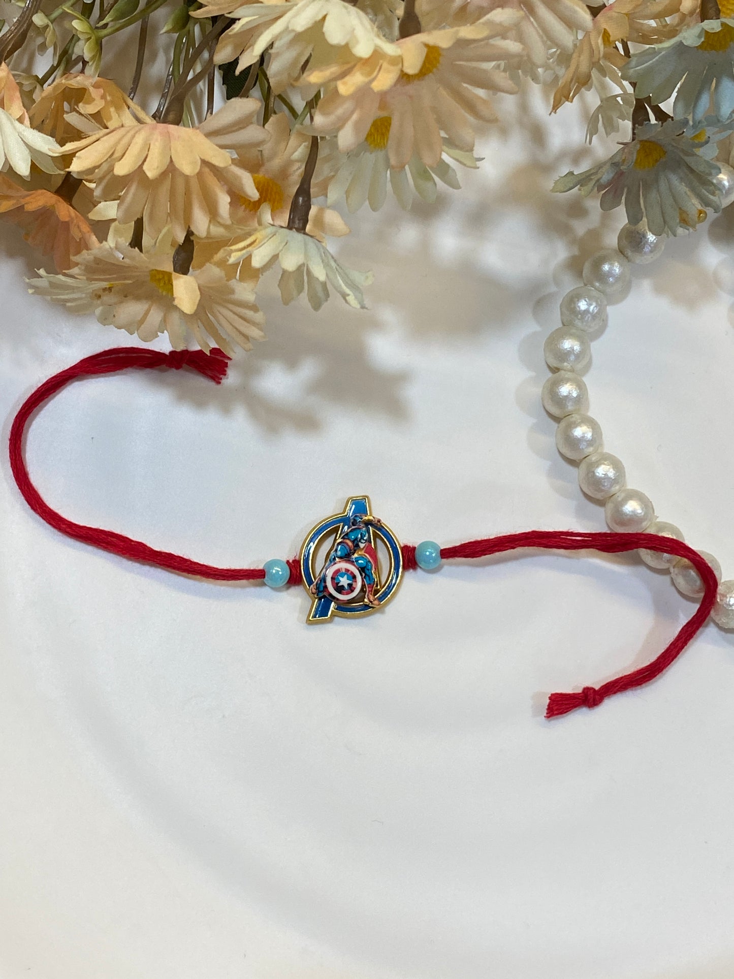 Captain America Spinner Rakhi for Kids – Superhero Rakhi with Rotating Charm