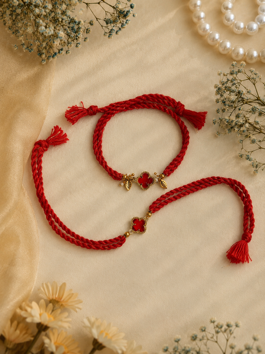 Red Clover Designer Rakhi Set for Brother